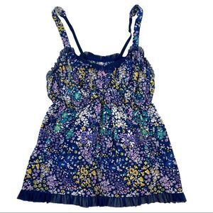 Cacique Plus Blue Floral Slip Dress Nightie Lingerie 18/20 Babydoll Tank top